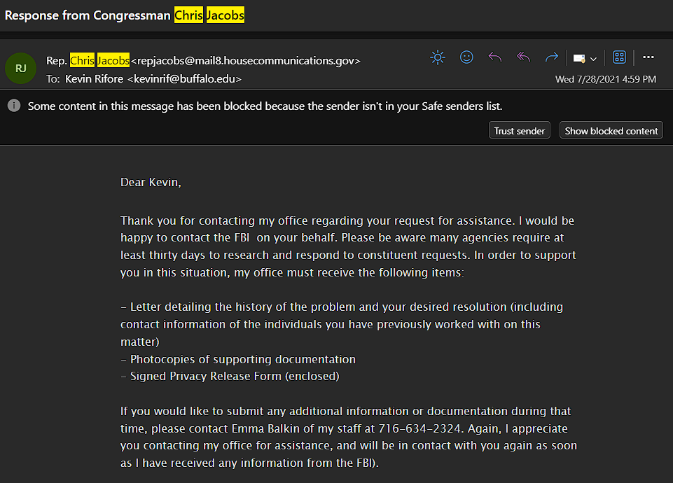 Buffalo, NY – Jeremy Jacobs & Kathy Hochul in Epstein Files, & Kevin Riford’s communications. Audio and more inside. – PART I